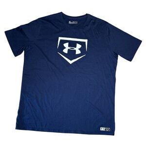 Under Armour Men's Navy Tee with White Logo